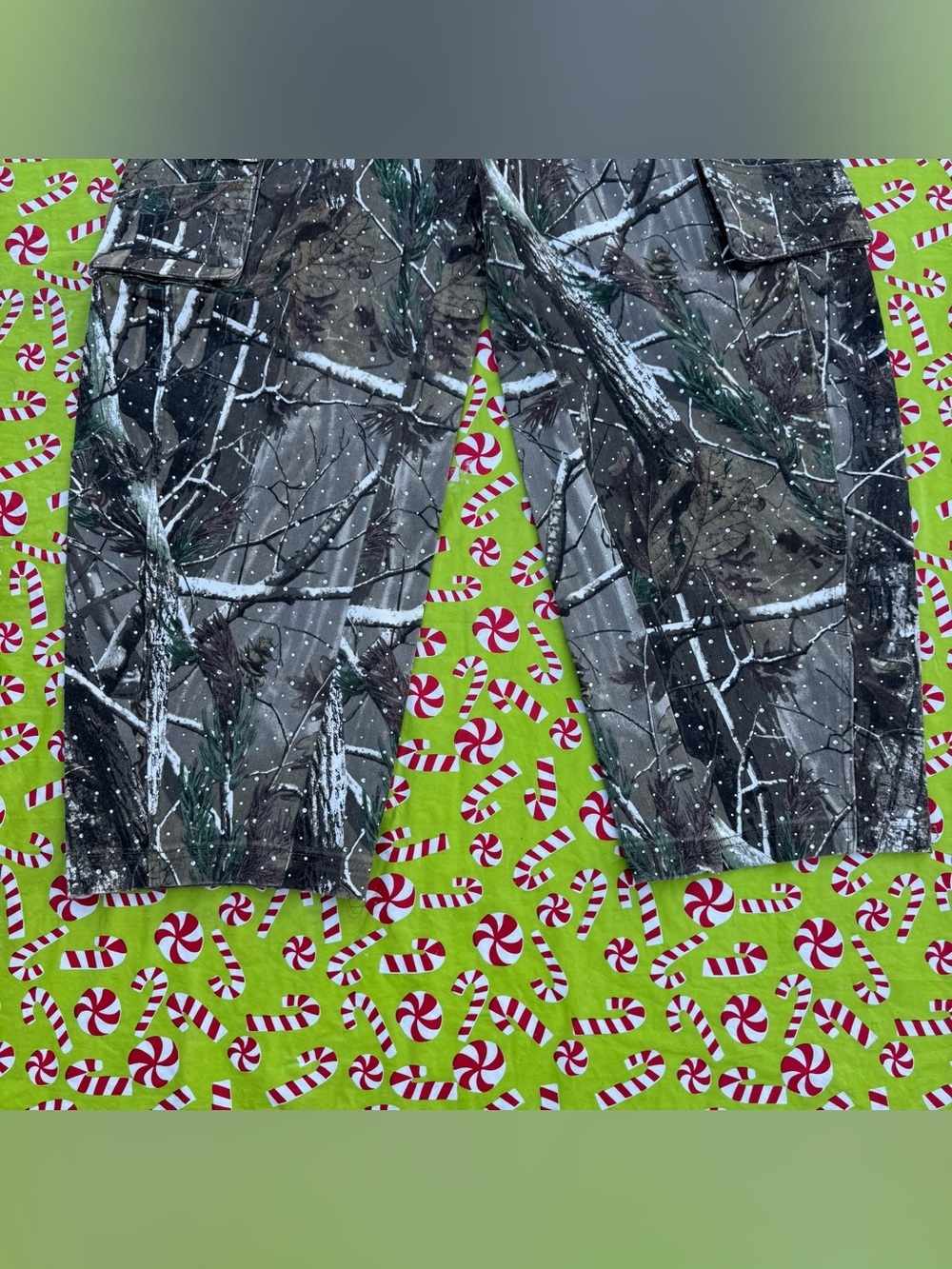 VBRT Rhinestone Camo Barrel Jeans Womens 7 W27 Baggy Cargo Y2K NWT XPT506 - Picture 7 of 16